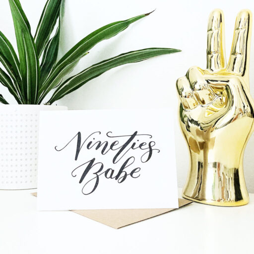 NINETIES-BABE-GOLD-HAND-CALLIGRAPHY-CARD