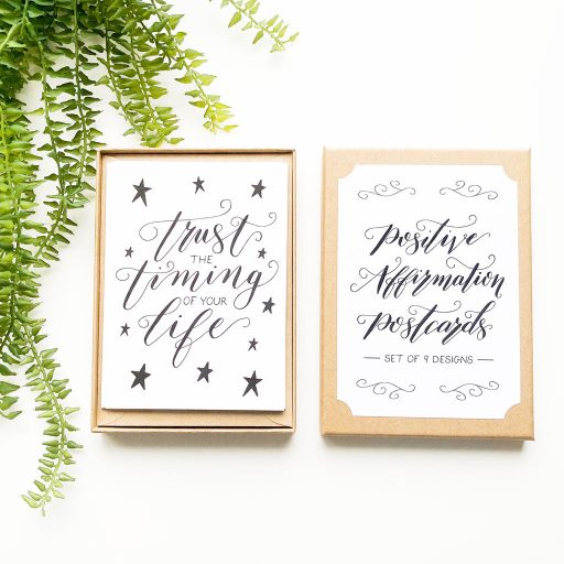 POSITIVE-POSTCARD-PACK-OF-9-DESIGNS-BOXED-FLATLAY