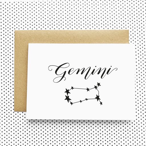 Gemini Star Sign Card