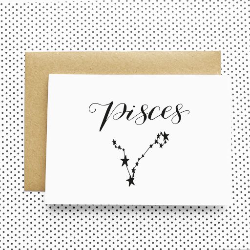 Pisces Star Sign Card