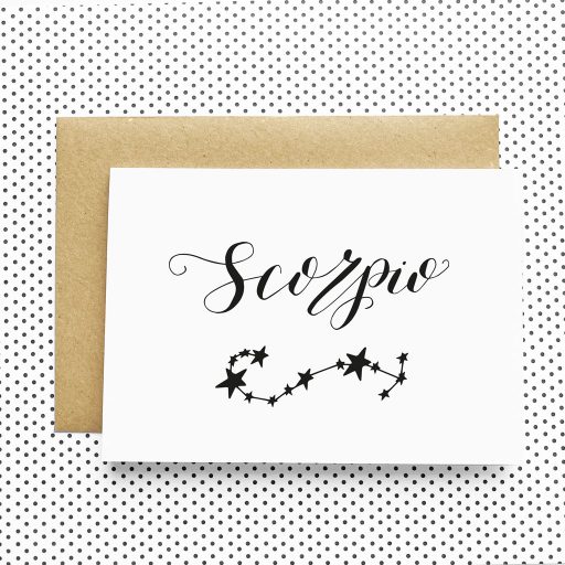 Scorpio Greeting Card Star Signs