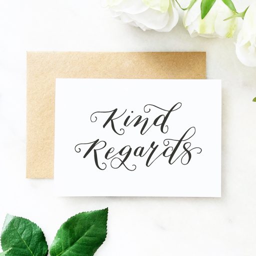 Kind regards card